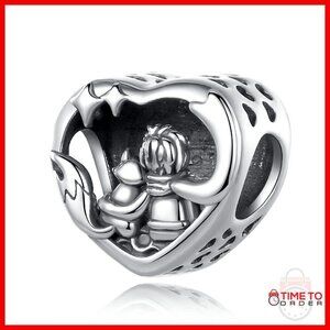 925 Sterling Silver Cross Charm Bead for Bracelets, 4mm Hole, 3g